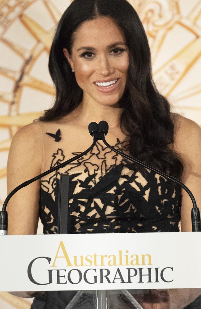 The Duchess of Sussex gave a speech at the Australian Geographic Society Awards. Picture: Getty Images