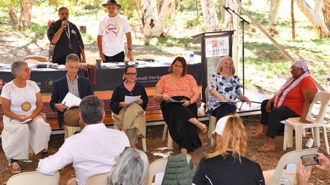 Traditional owners from four remote West Australian regions attend the annual Yule River bush meeting on Wednesday. Picture: Jose Kalpers