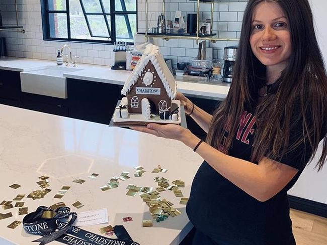 Jordan Ablett and husband Gary are preparing for their last Christmas before their baby arrives. Picture: Instagram