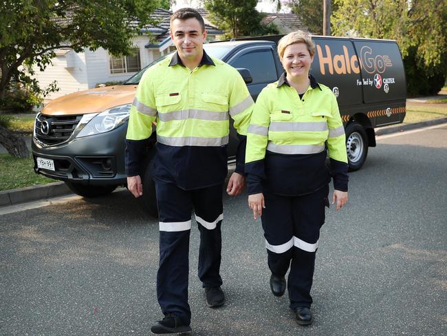 HaloGo drivers Michael Alessandrino and Diane McInerney will be delivering petrol to consumers via a mobile app. Picture: Supplied