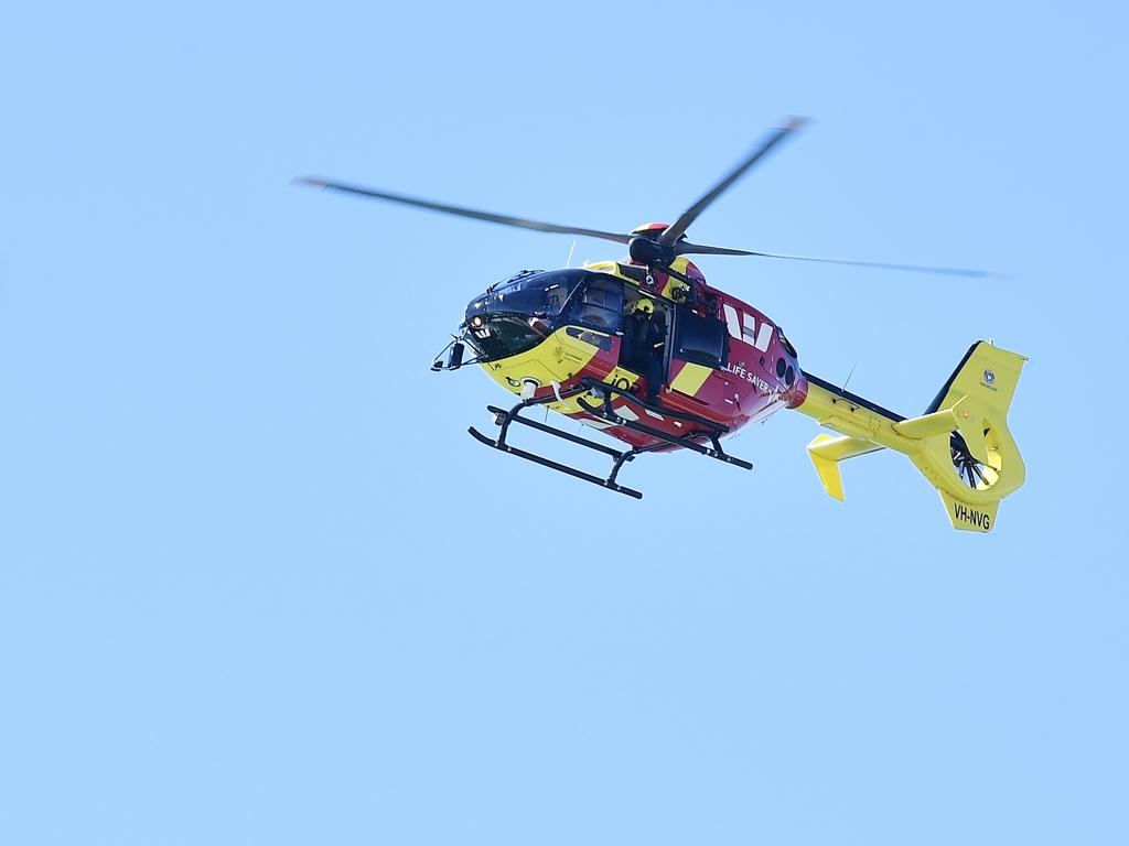 A sea and air search is under way after the man was caught in a rip. Picture: Patrick Woods.