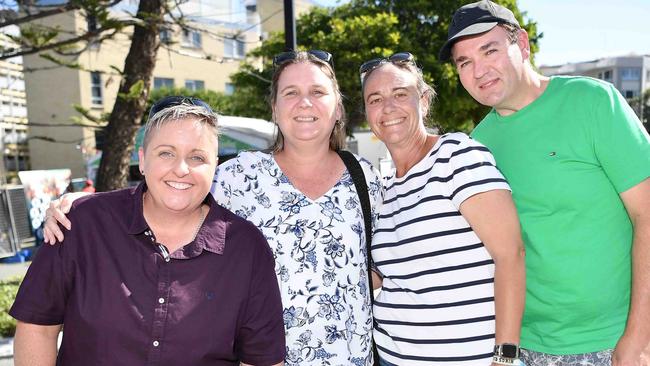 Selina Barry, Melita Smith, Melinda Leddy and Doug at Caloundra Music Festival. Picture: Patrick Woods.