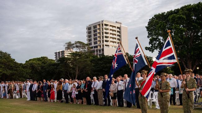 109 years after the Gallipoli landings, Territorians gather in Darwin City to reflect on Anzac Day. Picture: Pema Tamang Pakhrin