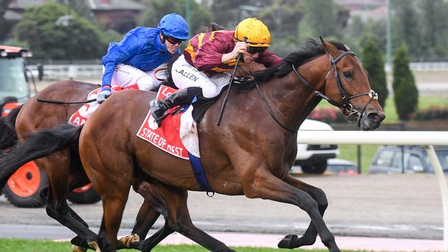 International gallopers will have a chance to follow the lead of 2021 Cox Plate winner State Of Rest. Picture: Racing Photos via Getty Images