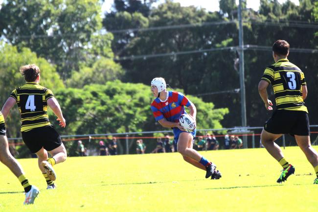 Ballymore Cup rugby action at the Albany Creek Brumbies Junior Rugby Union Club on Friday, April 12, 2024.
