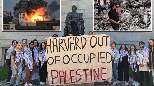 More than 30 Harvard student organisations have blamed Israel for the conflict with Hamas.