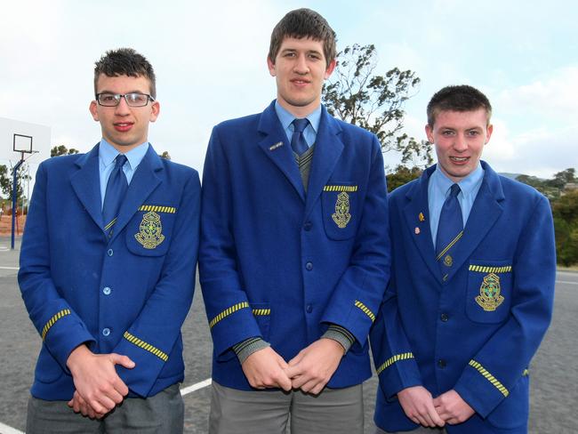 From left, Thomas Walker, Nicholas Barker and Blake Pearce.