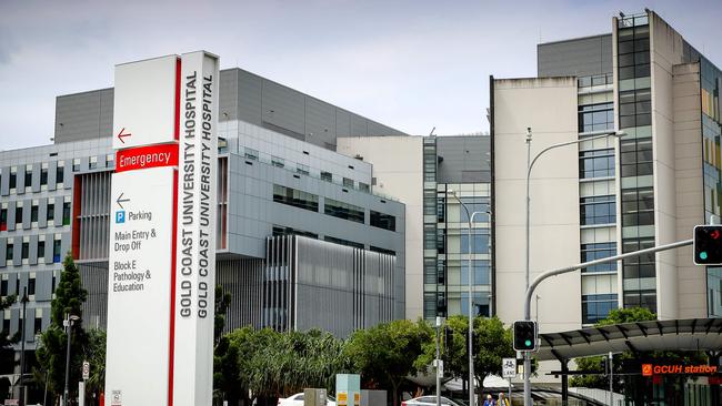 Gold Coast University Hospital, where staff have been working long hours during the city’s Covid wave. (Photo by Patrick HAMILTON / AFP)