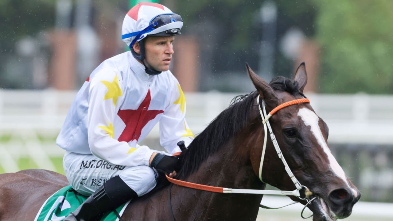 SYDNEY, AUSTRALIA - FEBRUARY 06: Tommy Berry on Written Beauty returns to scale after winning race 3 the Heineken Handicap during Sydney Racing at Royal Randwick Racecourse on February 06, 2021 in Sydney, Australia. (Photo by Mark Evans/Getty Images)