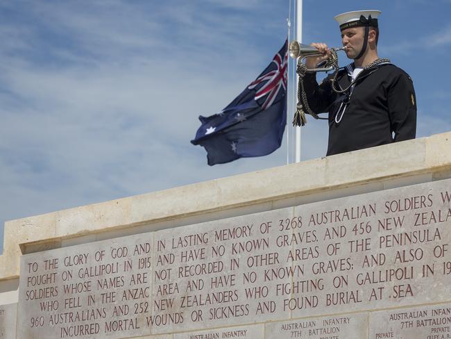 2016 Anzac Day ceremony at Lone Pine on the Gallipoli Peninsula, Turkey. Picture: Ella Pellegrini