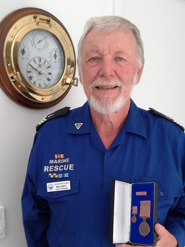 Michael Smith of Bli Bli on the Sunshine Coast has been honoured in the 2021 Commonwealth Bravery Awards for his role in the rescue of a stricken ship in terrifying conditions off the coast of Port Stephens in 2016.