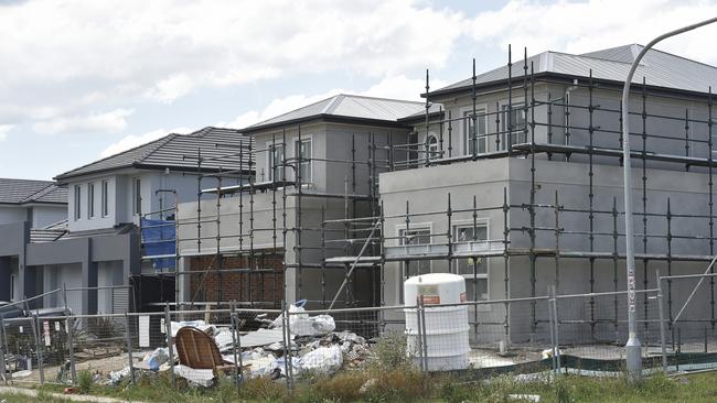 Dwelling approvals are 23 per cent lower from a year ago.