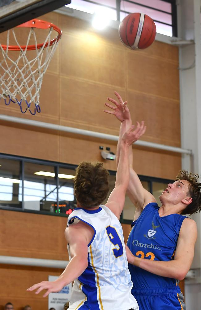 GPS First V basketball between Churchie and Nudgee. Saturday July 27, 2024. Picture, John Gass