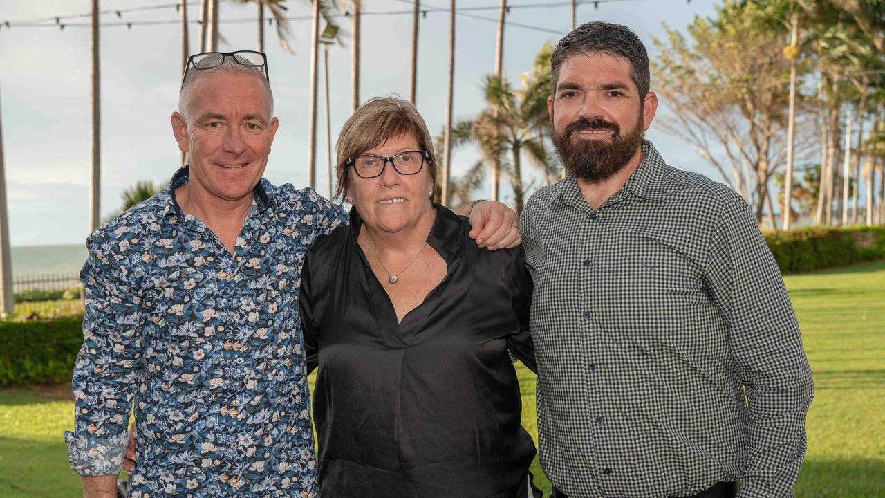 Steve Kotz, Sue Kotz and Ryan Branford at the 2022-23 NTFL Nichols Medal Night. Picture: Pema Tamang Pakhrin