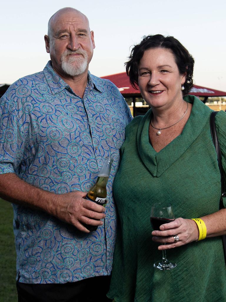 Rob and Treena Millar at the launch of the Darwin Cup Carnival at the Darwin Turf Club. Picture: Keri Megelus