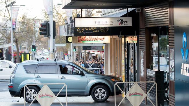 A crash at Chatswood Mall in 2017.