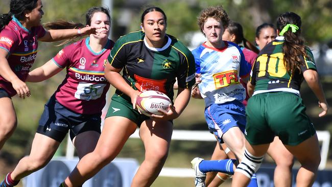 Queensland Premier Women's rugby action between UQ and Wests Saturday June 17, 2023. Picture, John Gass