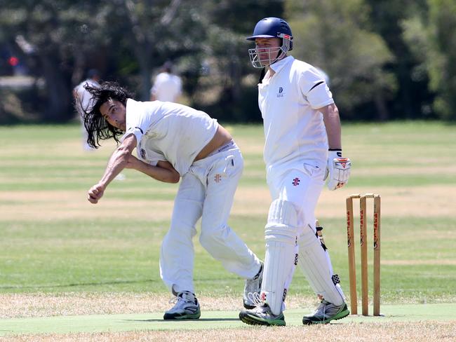 Cricket Clubs Harbord and Dee Why are wearing black armbands to remember Australian Test cricketer Phillip Hughes. Manly Warringah local cricket - second grade - Harbord Cricket Club v Dee Why RSL. Nolan Reserve, Manlyvale. Picture by DAMIAN SHAW