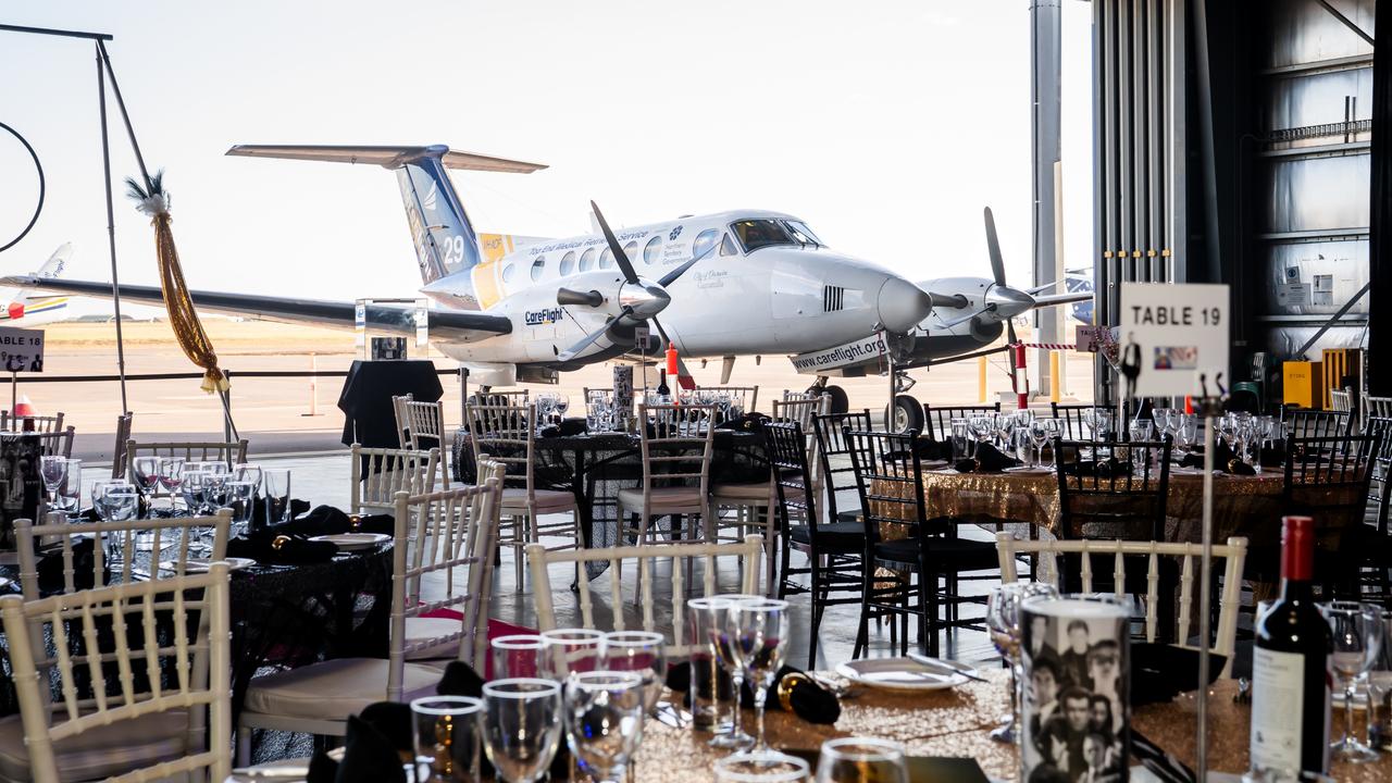 CareFlight's 2025 Hangar Ball raised more than $230,000 to support emergency aeromedical services across the Northern Territory. The event was James Bond-themed and welcomed more than 450 guests. Picture: North Australia Media