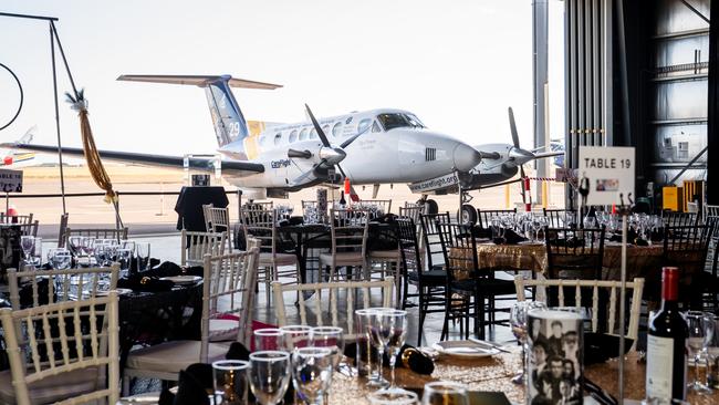 CareFlight's 2025 Hangar Ball raised more than $230,000 to support emergency aeromedical services across the Northern Territory. The event was James Bond-themed and welcomed more than 450 guests. Picture: North Australia Media