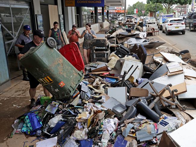 The clean up in Lismore on March 4. Picture: Toby Zerna