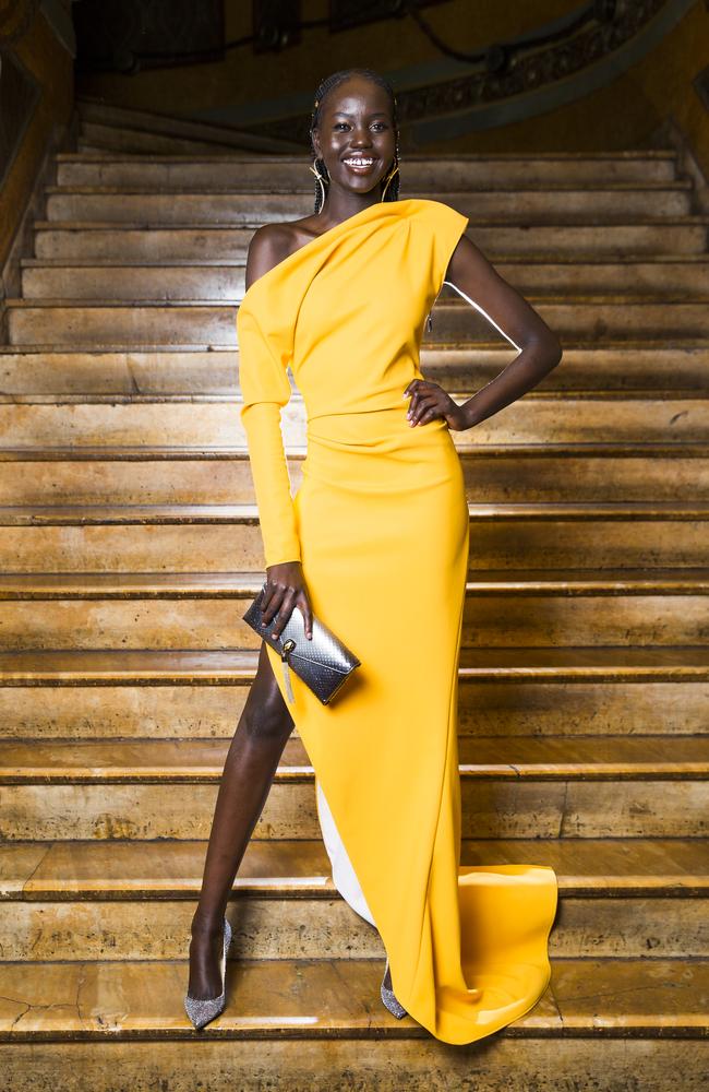 Sudanese-Australian model Adut Akech Bior was awarded model of the year. Picture: Dylan Robinson