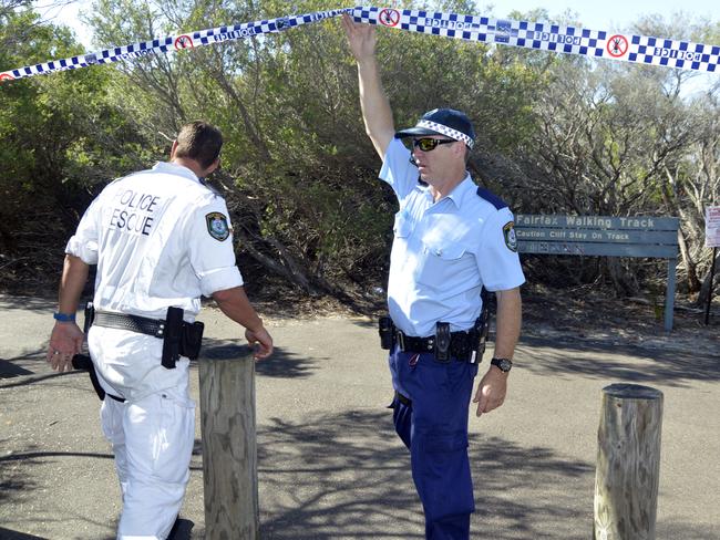 Police near the scene where Mr Jones tragically died. Pic: Troy Snook