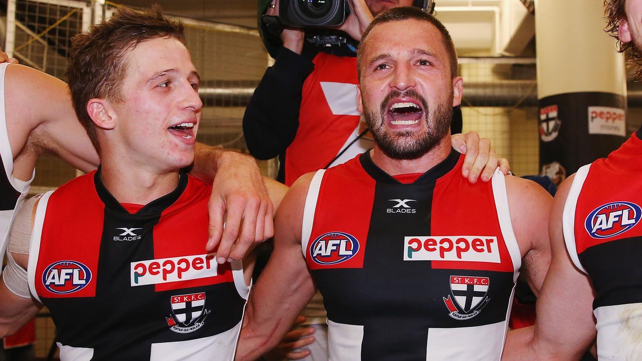 Jack Billings bonded with Jarryn Geary as soon as he joined the Saints. Picture: Getty Images 