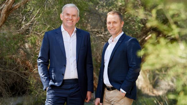 Fortescue chief executive Dino Otranto and Fortescue Future Industries chief executive Mark Hutchinson. Photo: Supplied