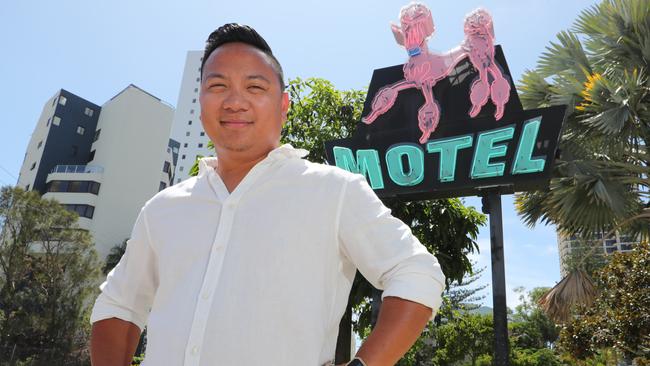 Sanctuary Cove Steakhouse Black Angus is moving to Surfers Paradise. It will take over the Hooters restaurant established on the Pink Poodle Motel site. Black Angus owner Joffrey Hagop. Picture: Glenn Hampson.