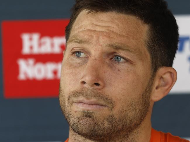 Toby Greene speaks to the media during the GWS Giants training session on September 10, 2024. Photo by Phil Hillyard(Image Supplied for Editorial Use only - **NO ON SALES** - Â©Phil Hillyard )