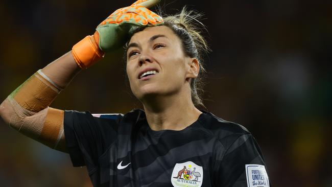 Matildas Keeper Mackenzie Arnold during he FIFA Womens World Cup Quarter final