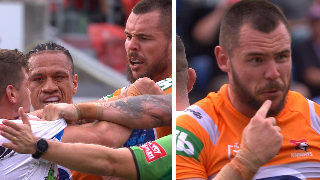 David Klemmer was placed on report for a scuffle with Blake Lawrie during a scrum.