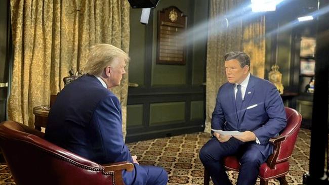 Donald Trump with Fox host Bret Baier.