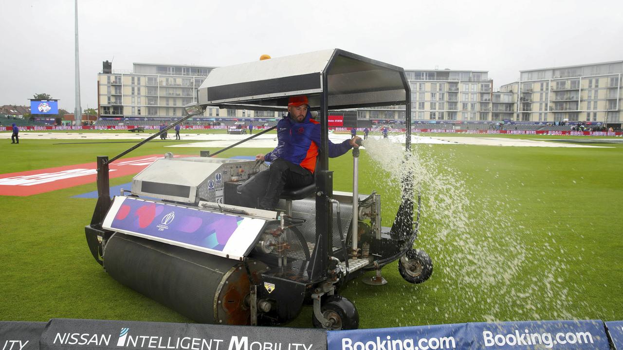 Rain is severely impacting the World Cup in England. Photo: Nick Potts/PA via AP.
