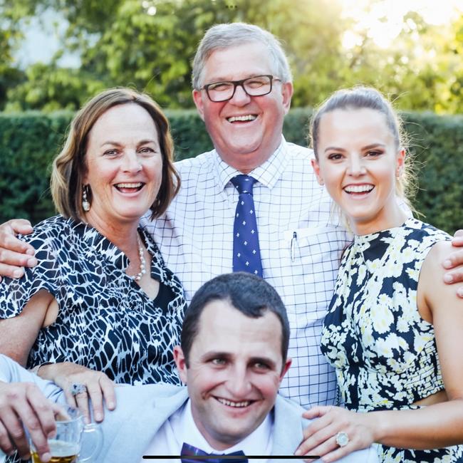 Bruce Simpson with wife Shandra and children, Charlie and Lucy,