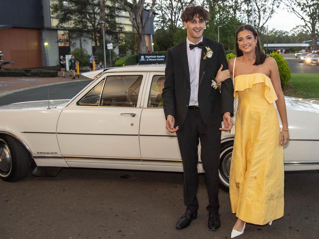 Gus Clews partnered Poppy Baker. Highfields State Secondary College Year 12 Formal. Wednesday 13th November, 2024. Picture: Nev Madsen.