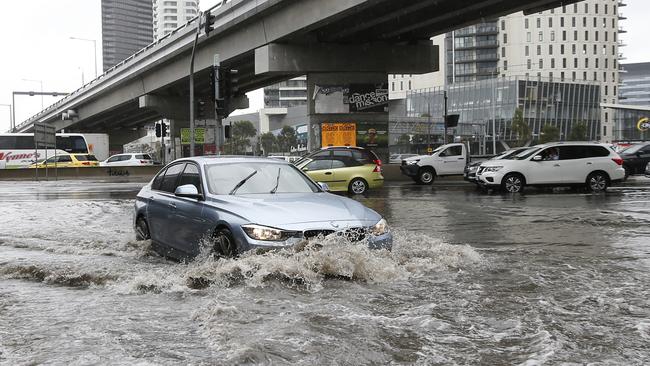 Montague Street, South Melbourne, this morning. Picture: David Caird