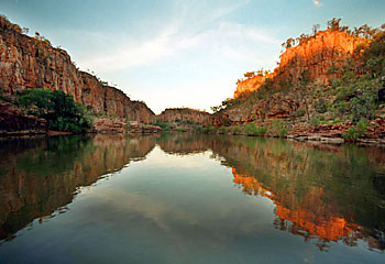 Spectacular ... the stunning Nitmiluk (Katherine) Gorge is a dramatic section of sandstone carved by the Katherine River. Picture: Tourism NT