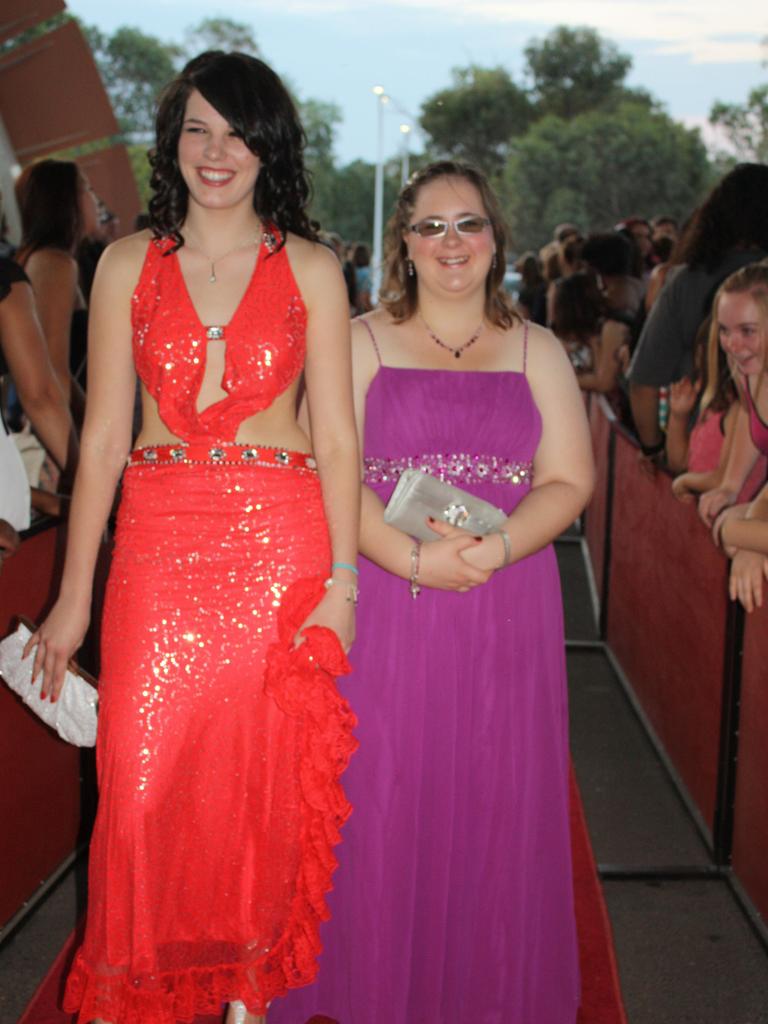 Zarah Butcher and Shannen Mattner at the 2012 Centralian Senior College formal at the Alice Springs Convention Centre. Picture: NT NEWS