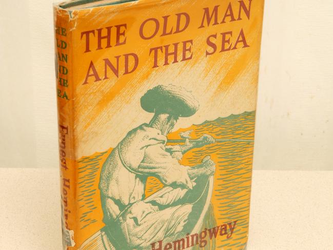 Ernest Hemingway book 'The Old Man And The Sea', one of Pete Evans favourite things at his home in Bondi Beach, Sydney.