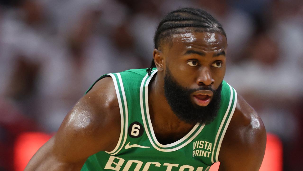 Brown will remain with the Boston Celtics after agreeing a record-breaking $304 million five-year contract extension, US media reports said. (Photo by Mike Ehrmann / GETTY IMAGES NORTH AMERICA / AFP)