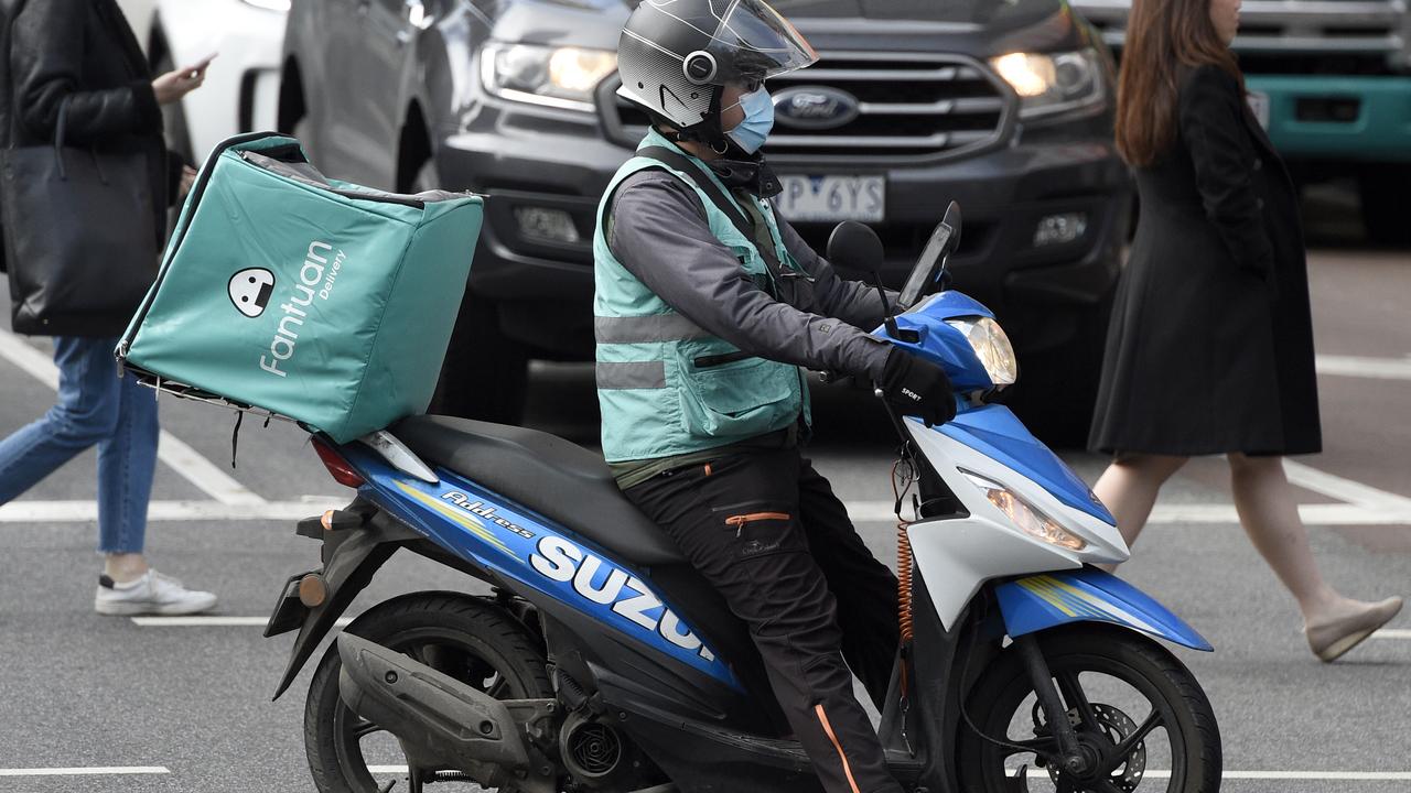 The meal delivery market has also boosted scooter sales. Picture: NCA NewsWire/Andrew Henshaw.