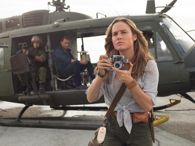 Brie larson as Mason Weaver in a scene from the ‘runaway production’ Kong: Skull Island, which filmed on the Gold Coast. Picture: Supplied.