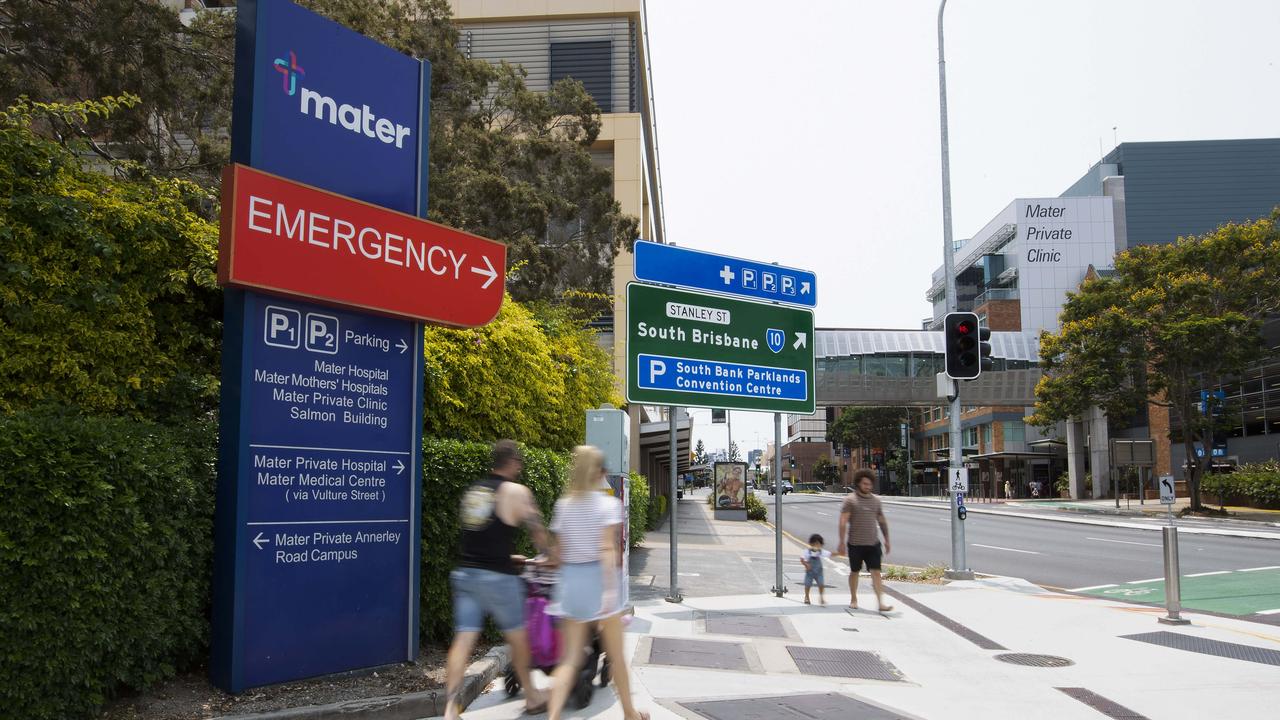 Mr Leofa was taken to Mater Hospital the day after the alleged shooting occurred. Picture: AAP Image/ Attila Csaszar.