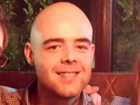 Tom Jackson (bald centre) is in critical condition in hospital after trying to save the life of Mia Ayliffe-Chung who was dragged from her bed and stabbed to death in a hostel bathroom in Home hill