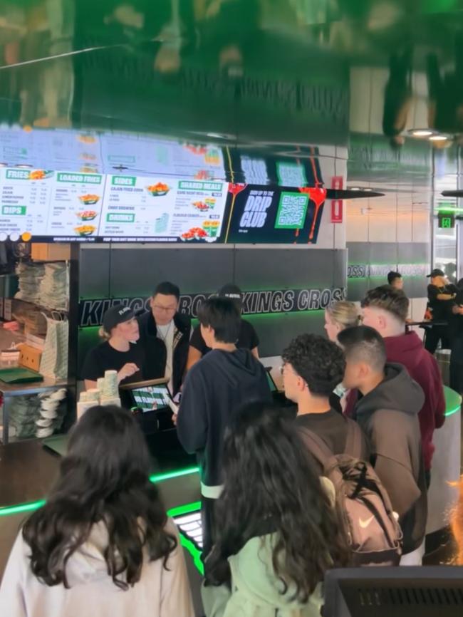 Wild Sydney crowd at 9am as US chain opens. Picture: Supplied