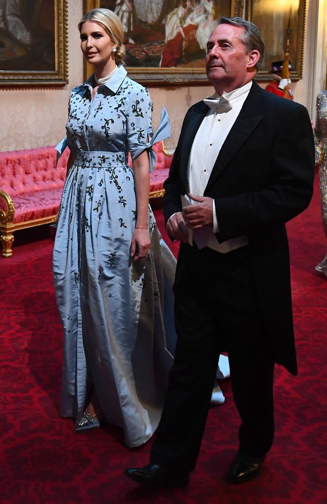 Ivanka’s dress at Buckingham Palace was widely criticised. Picture: Victoria Jones / POOL / AFP.