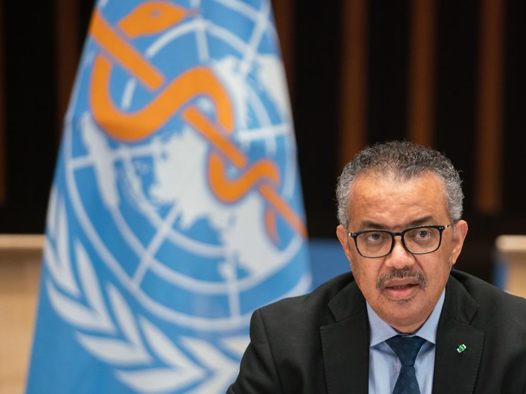 World Health Organisation boss Tedros Adhanom Ghebreyesus said the organisation was premature to rule out that a leak from a lab in Wuhan could have caused Covid-19 pandemic. Picture: Christopher Black/World Health Organisation/AFP