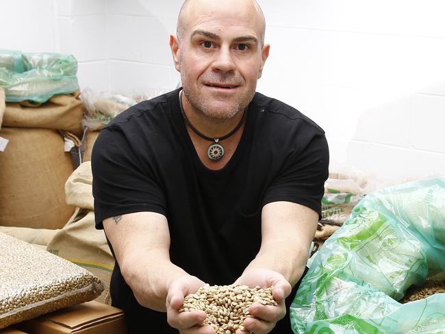 Phillip Du Bella at the coffee roasters commune in Bowen Hills. Picture: Tertius Pickard